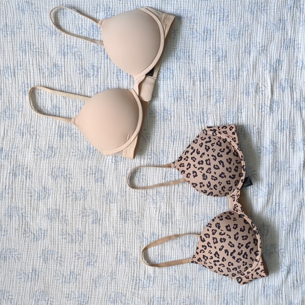 Pepper Bra Bundle Lift Up Bra Leo Buff 36A Pushup Push Up